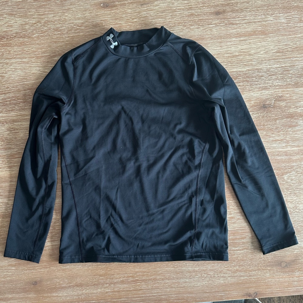 Under Armour Youth Black Cold Gear Baselayer Shirt